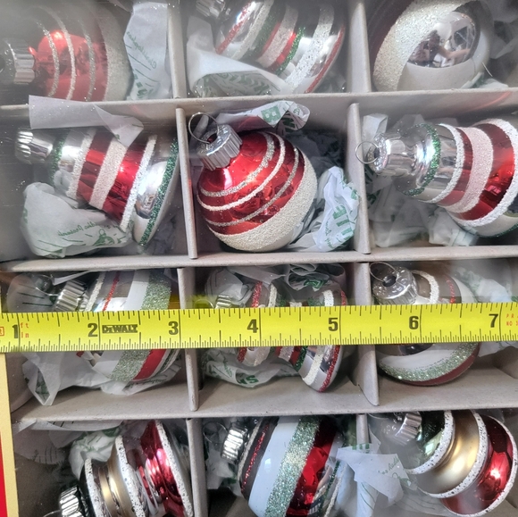 NEW 12 Christopher Radko Shiny Brite Glass Christmas Tree Ornaments - Picture 2 of 4